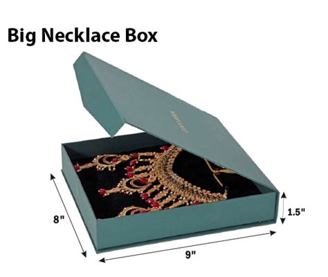 magnetic flap necklace box